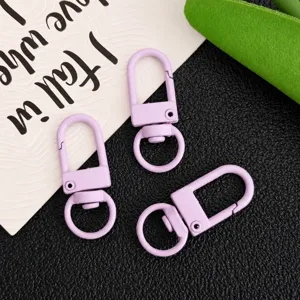 Zinc alloy swivel snap hooks keychain clasps bag clips for DIY craft accessories and jewelry making.