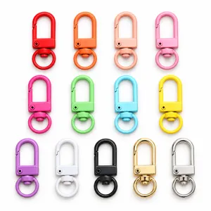 33mm bunte metallkarabiner u-foermige torhaken drehbare karabiner fuer schluesselanhanger zubehoer