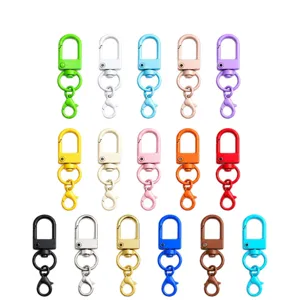 Buntes Metall Karabinerhaken U-foermige Schnalle Set fuer DIY Puppen Tasche Anhänger 16 Farben