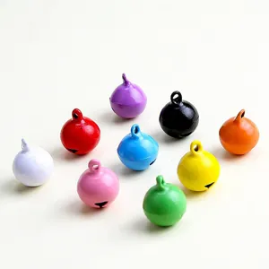 Colorful Metal Painted Bells DIY Craft Charms Candy Colored Bell Pendants For Keychains Pet Collars Jewelry Making