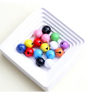 Colorful candy metal bells diy craft jewelry accessories pet key chain hanging pendants