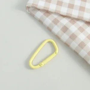 Gelber Metall D-Ring Feder Karabiner Haken für DIY Schmuck Zubehör Taschen Anhänger.