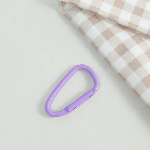 Bunter DIY Metall Karabinerhaken lila Federring Schlüsselanhänger Zubehör für Taschen Schmuck DIY.