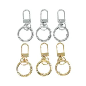 Porte-clés en alliage de zinc anneau à ressort mousqueton accessoires faits main DIY.