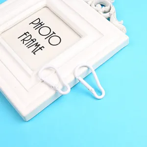 Moschettone in alluminio bianco portachiavi a molla accessorio per gioielli fai da te