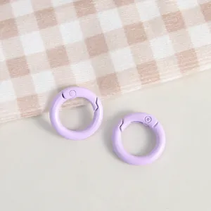 20mm colorful painted spring clasp ring DIY jewelry accessories connecting ring materials.