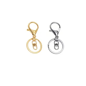 Metal lobster clasp keychain set for DIY jewelry making bags and crafts accessories.