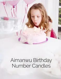 Colorful birthday number candles for kids party cake decoration and celebration supplies.