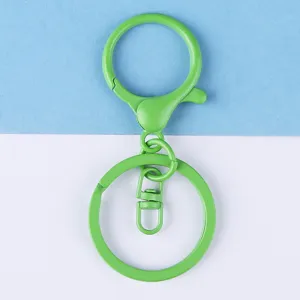 Green metal lobster clasp keychain hardware accessory for DIY crafts and hanging charms