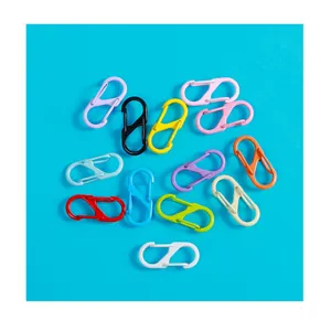 Clips mousquetons à ressort en S colorés, crochets porte-clés en métal pour bijoux DIY.