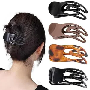 Minimalist Hollow Concave Plastic Hair Claw Shark Clip Elegant Matte Hair Styling Accessories For Women Daily Hair Catch