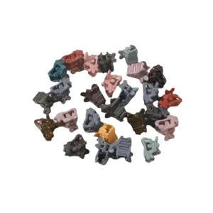 Colorful mini flower hair claw clips assorted small hair accessories main view display