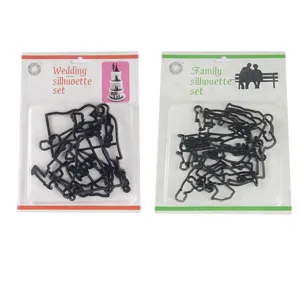 Wedding and family silhouette cookie cutter set fondue cake mold 2-piece package
