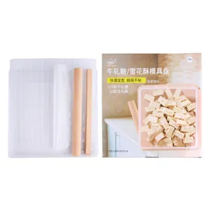 Large nougat and snowflake crisp mold set with 112 grids, DIY baking tool kit for homemade sweets.