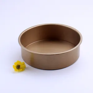 Teglia per torta rotonda dorata antiaderente per chiffon cake utensile da cucina