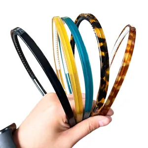Set di cerchietti per capelli sottili ed eleganti in vari colori e motivi tartaruga con denti.