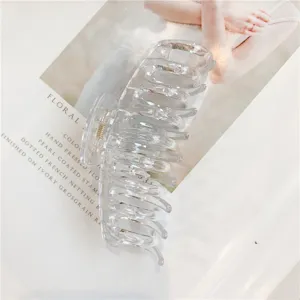 Transparent plastic hair claw clip large shark jaw clip for women daily hair styling accessories.