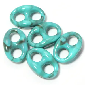 Acrylic two-color marbled pig nose beads, DIY handmade bracelet and jewelry accessories.