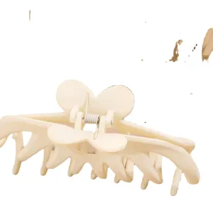 12cm frosted butterfly hair claw clip elegant milky white shark clip for women styling hair accessory