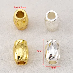 Wholesale copper gold silver spacer beads DIY jewelry making accessories size 4x6mm wholesale.