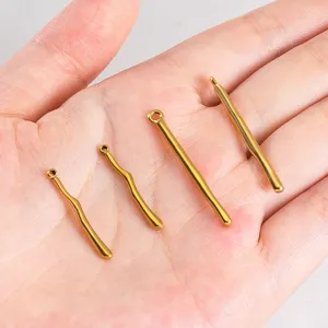 Stainless steel irregular long stick pendant DIY jewelry charm earrings making accessory