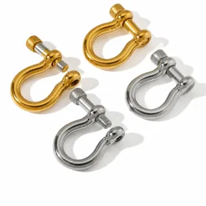 Fibbia a Ferro di Cavallo in Acciaio Inossidabile Minimalista Connettore Grillo a U Fai-da-te Gioielli Portachiavi Accessorio per Borse Fibbia Decorativa