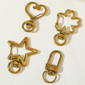 Acciaio inossidabile oro cuore stella borse fibbie DIY gioielli accessori primo piano