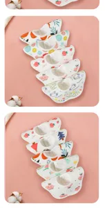Conjunto de baberos de algodón para bebé con diseño impermeable y bonitos estampados infantiles.