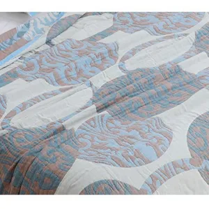 Couverture en gaze de pur coton a quatre couches douce et respirante pour lit d'ete