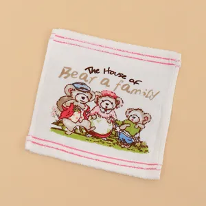 Baby pure cotton square towel soft absorbent infant face wash handkerchief for daily use
