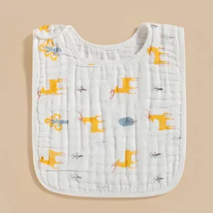 Bavoir bébé en pur coton gaze doux imperméable serviette d'alimentation tout-petits