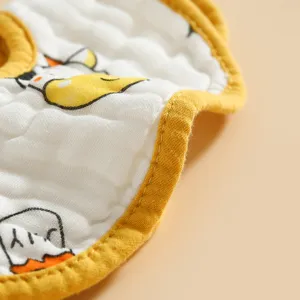 Bavaglino per neonati in garza di cotone morbida, design a petalo a 8 strati, molto assorbente.
