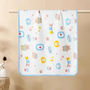 Waterproof Baby Pee Pad Cotton Breathable Toddler Mattress Protector Cartoon Castle Design Washable Infant Urine Mat