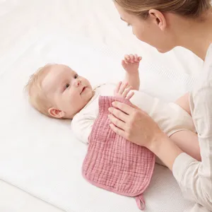 Reine Baumwolle 6-Schicht Gaze Baby Waschlappen weiches saugfähiges Gesichtstuch