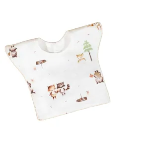 Süßes Baumwoll Lätzchen für Babys mit breiten Schultern wasserdichtes Waldtiere Design