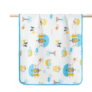 Waterproof baby urine pad washable children cotton bed mat breathable absorbent cartoon print