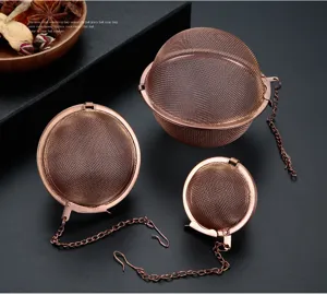Infusore da tè in acciaio inossidabile sfera colino per spezie con catena per cucina cottura zuppa