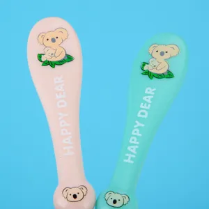 Edelstahl Kinder Loffel Set mit niedlichem Koala Design fur sichere tagliche Babyernahrung.