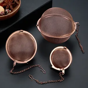 Set colino per tè in rete di acciaio inossidabile con catena per spezie cucina