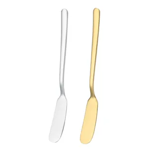 Stainless steel butter knife long handle spreader for baking cake cream jam spreading tool
