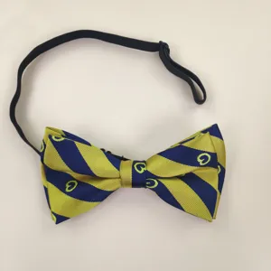 Children striped bow tie with adjustable elastic band, cute necktie for school uniform.