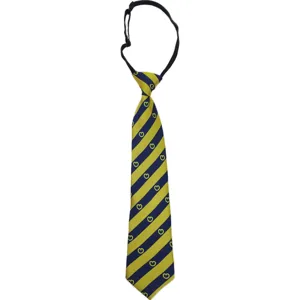 Kids pre-tied stripe necktie with elastic band for school uniform daily wear accessories