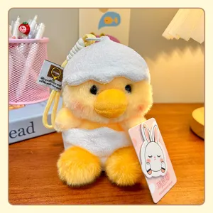 Adorable colgante de peluche pollito cascaron de huevo llavero detalle de juguete