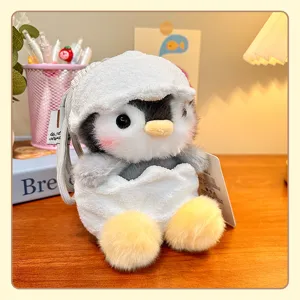 Lindo pingüino peluche muñeca llavero mochila colgante suave animal juguete regalo