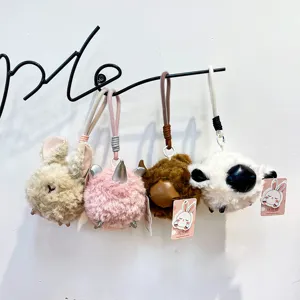 Llavero de peluche de animal fantástico lindo colgante esponjoso bolsa encanto accesorio regalo