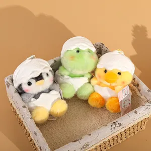 Set de colgantes de peluche lindos, pingüino, dinosaurio y pollito en cascarón, juguete.