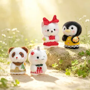 Süßer Pinguin Panda Plüschtier Puppe Kätzchen Pony Anhänger Schlüsselanhänger Kinder Tasche