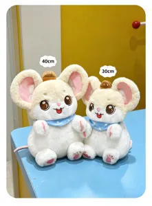 Lindo peluche de ratón dulce, muñeco de peluche suave con bufanda, de 30cm y 40cm.