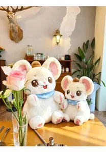 Bonito juguete de peluche de ratón castaña muñeca suave cojín regalo para niña