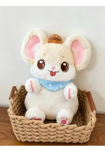 Bonito peluche de ratón castaña detalle, suave muñeca de peluche cojín para regalo infantil.